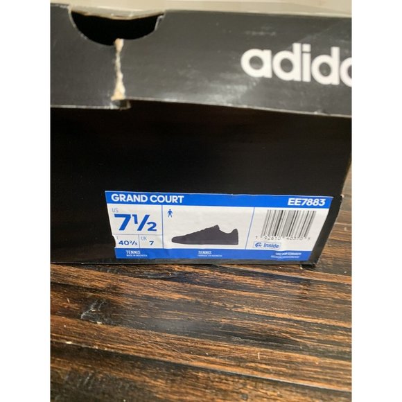 Adidas Grand Court Men Size US 7.5 Sneakers Suede Navy Blue EE7883 NEW IN BOX - Picture 7 of 7